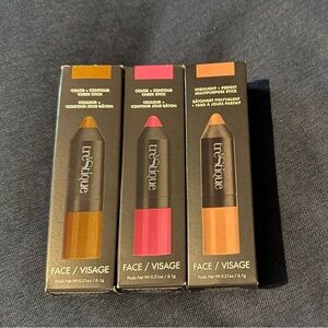 treStiQue Face Stick Trio - Brazilian Bronze, St. Barths Pink, Bondi Beach Glow